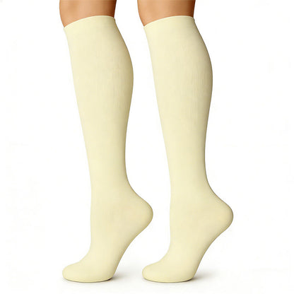 Plusock Bright Solid Color Compression Socks(6 Pairs) - image 3