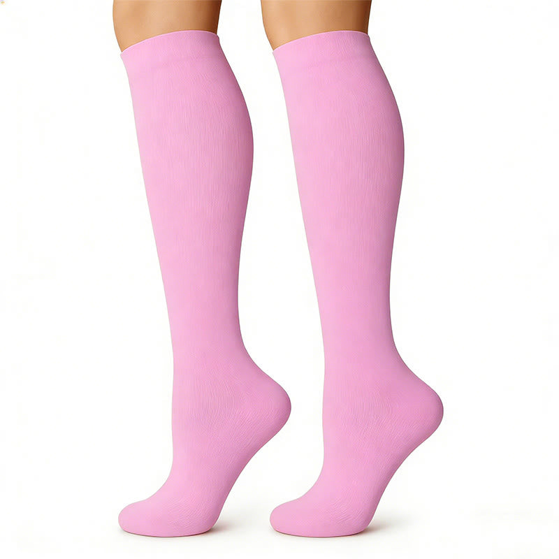 Plusock Bright Solid Color Compression Socks(6 Pairs) - image 5