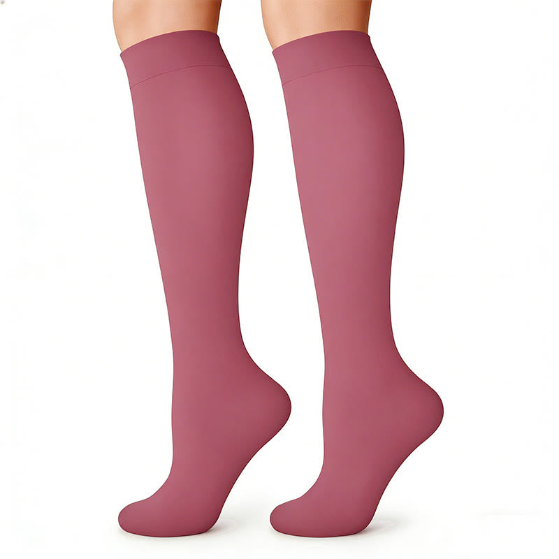 Plusock Bright Solid Color Compression Socks(6 Pairs) - image 7