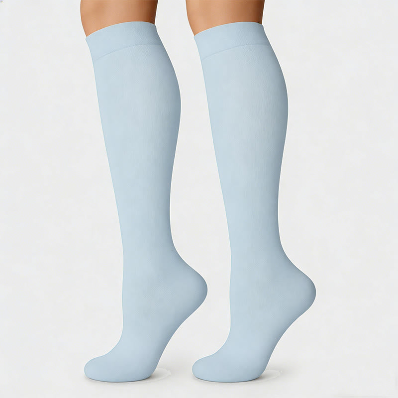 Plusock Bright Solid Color Compression Socks(6 Pairs) - image 6