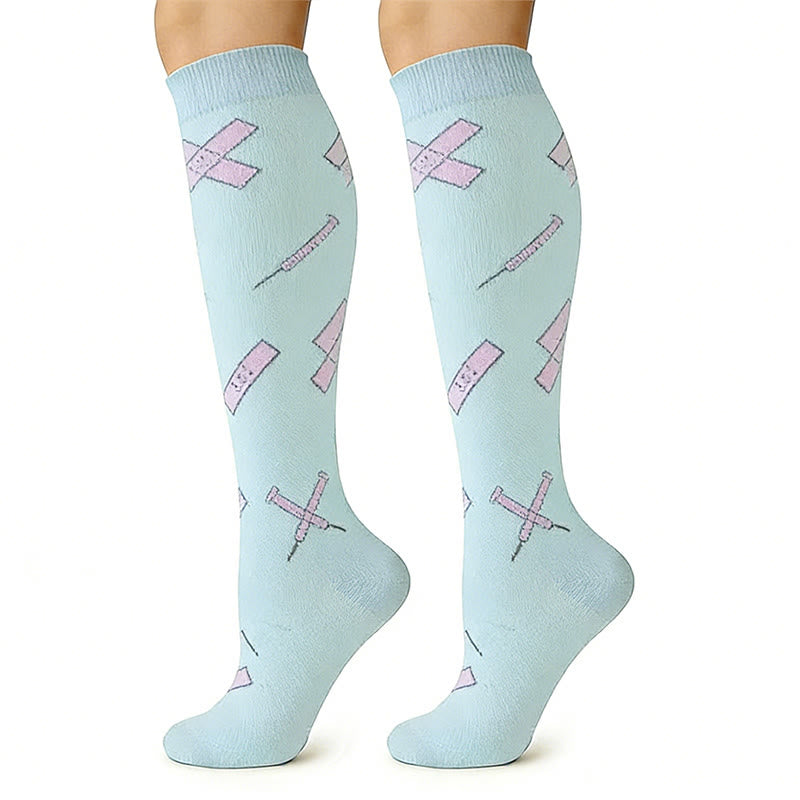 Plusock Medical Print Sweat-wicking Sports Compression Socks(6 Pairs) - image 6