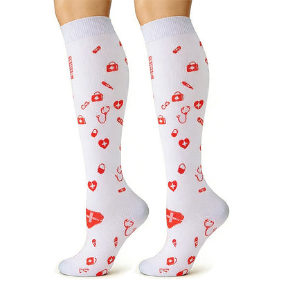 Plusock Medical Print Sweat-wicking Sports Compression Socks(6 Pairs) - image 2