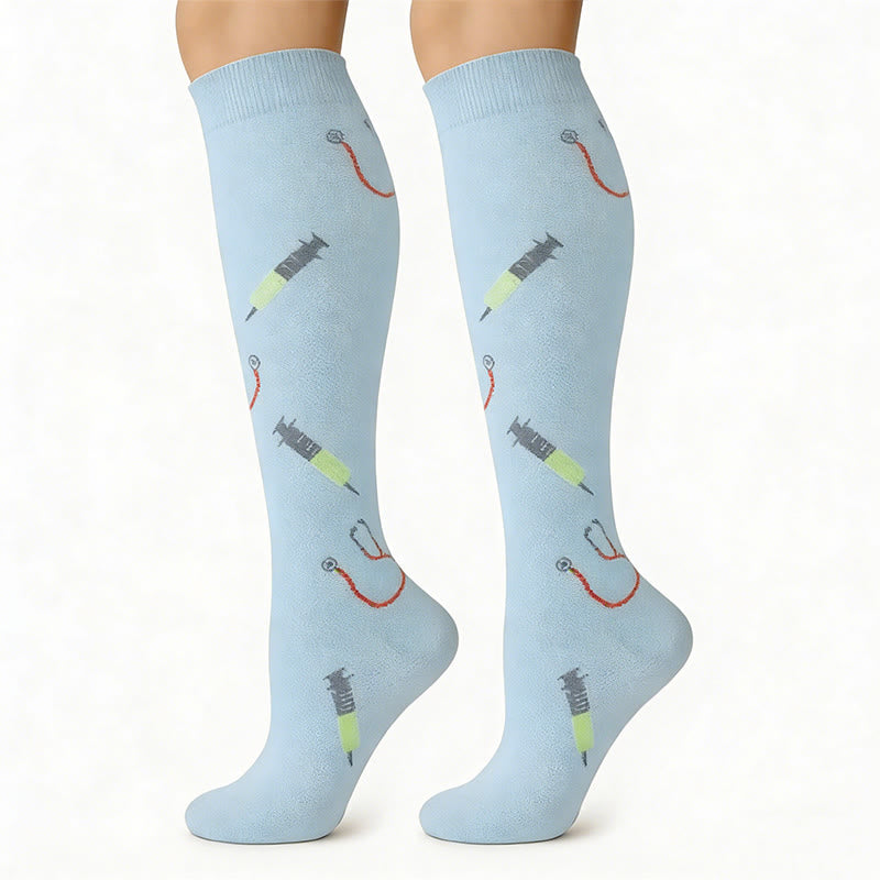 Plusock Medical Print Sweat-wicking Sports Compression Socks(6 Pairs) - image 7