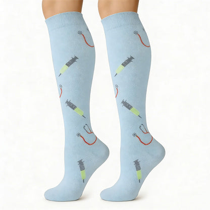 Plusock Medical Print Sweat-wicking Sports Compression Socks(6 Pairs) - image 7