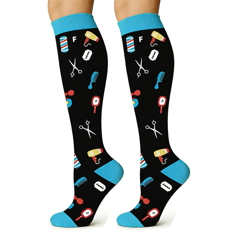 Plusock Medical Print Sweat-wicking Compression Socks(6 Pairs) - image 3