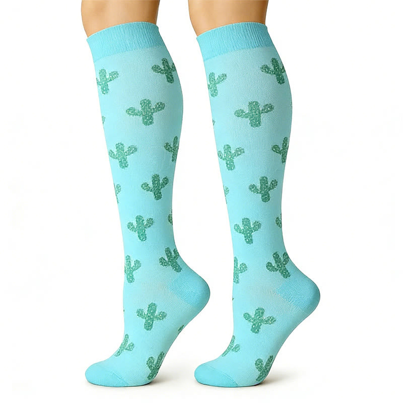 Plusock Cute Pattern Series Compression Socks(7 Pairs) - image 5