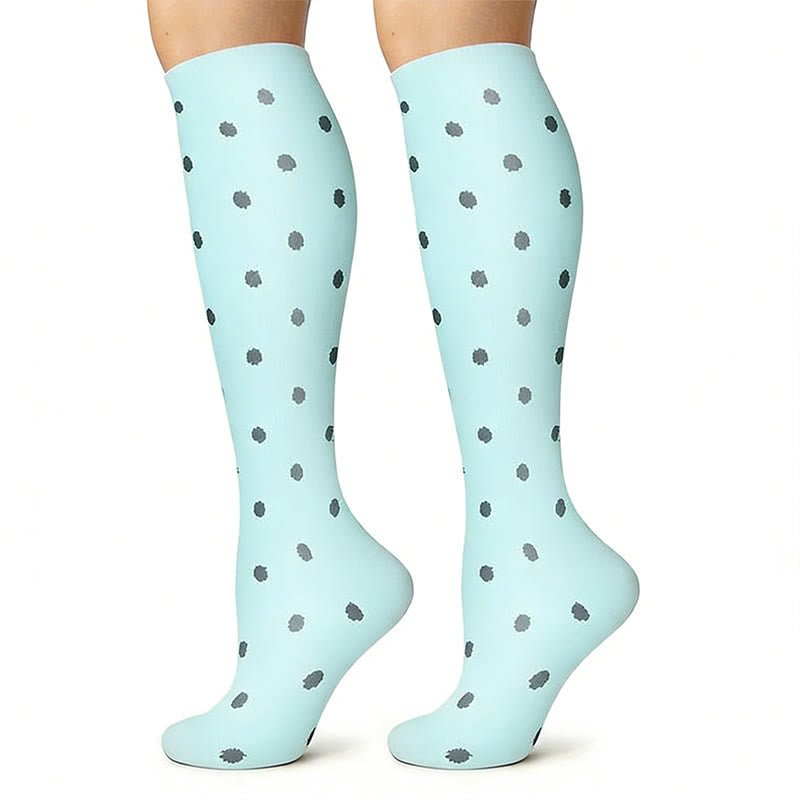 Plusock Flower Polka Dot Compression Socks(3 Pairs) - image 2
