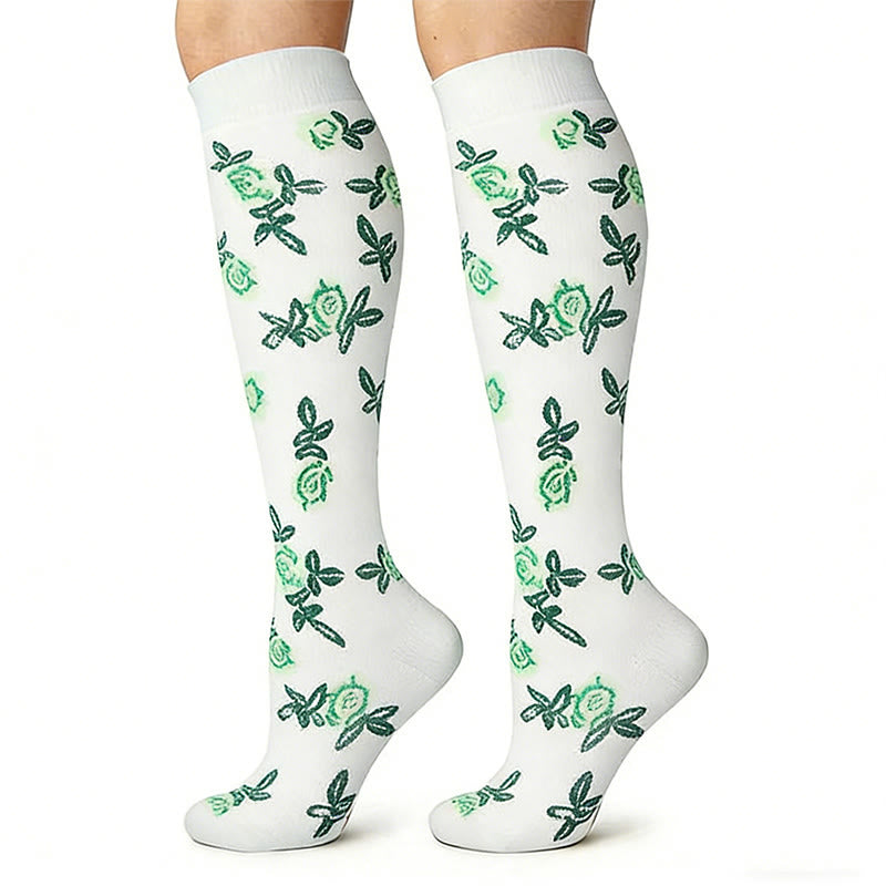 Plusock Flower Polka Dot Compression Socks(3 Pairs) - image 3