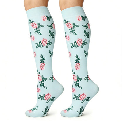 Plusock Flower Polka Dot Compression Socks(3 Pairs) - image 4