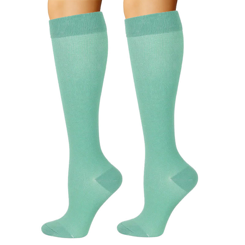 Plusock Blue Green Flower Compression Socks(6 Pairs) - image 7