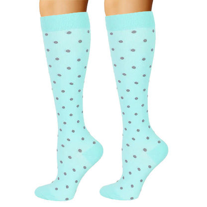 Plusock Blue Green Flower Compression Socks(6 Pairs) - image 6
