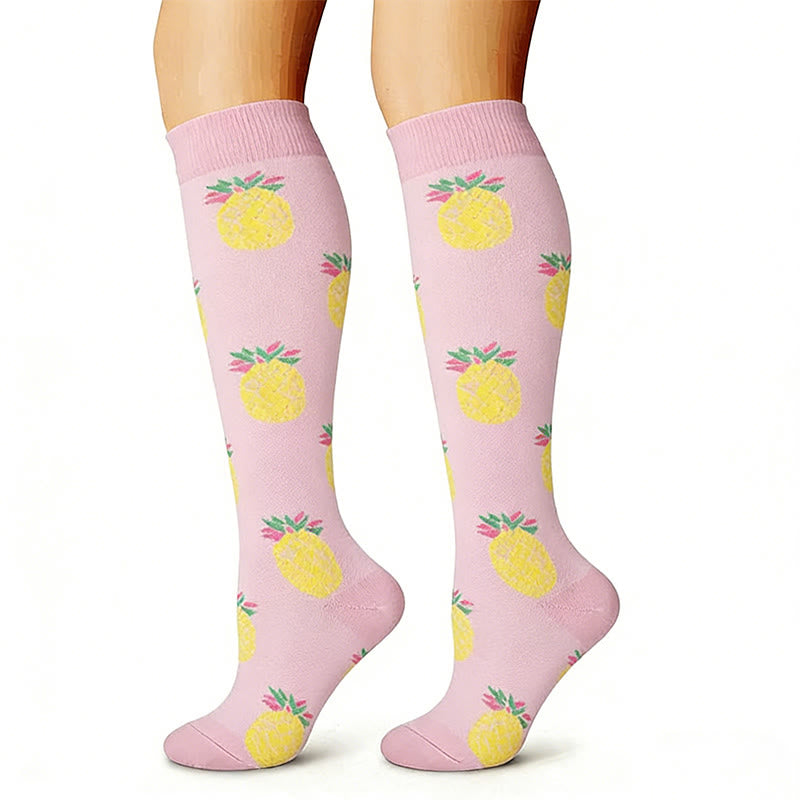 Plusock Animal Fruit Knee High Compression Socks(6 Pairs) - image 4