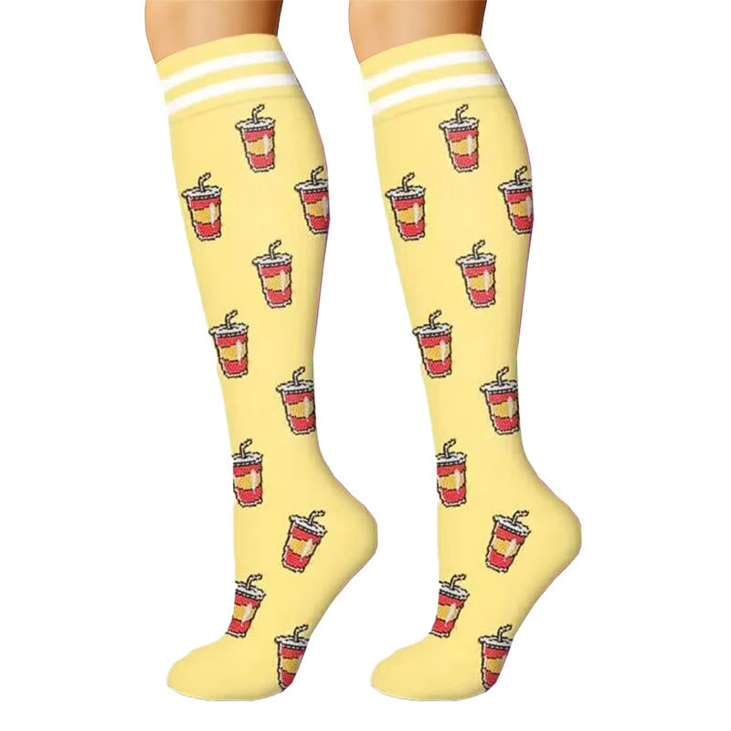 Plusock Hamburger French Fries Compression Socks(6 Pairs) - image 1