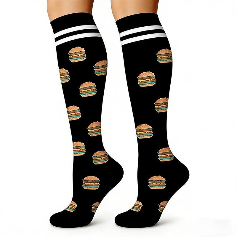 Plusock Hamburger French Fries Compression Socks(6 Pairs) - image 5