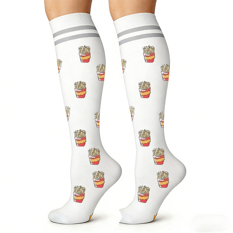 Plusock Hamburger French Fries Compression Socks(6 Pairs) - image 4