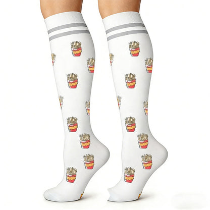 Plusock Hamburger French Fries Compression Socks(6 Pairs) - image 4