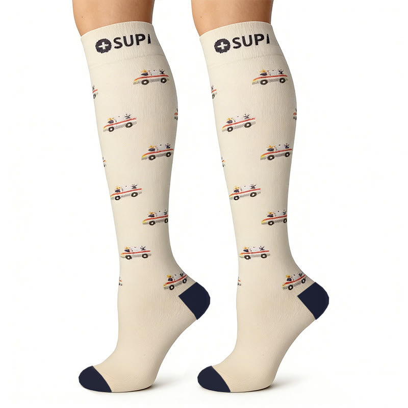 Plusock Medical Pattern Compression Socks(6 Pairs) - image 2