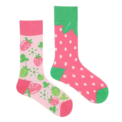 Plusock Playful Strawberry Patch Quarter Socks - image 1