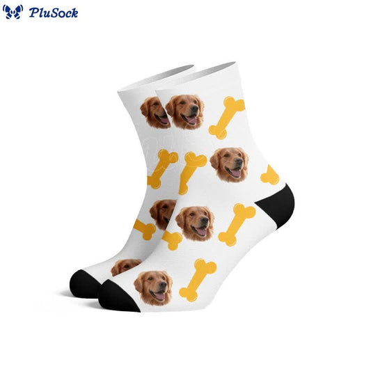 Plusock Custom Footprint Bone Pet Face Socks - image 0
