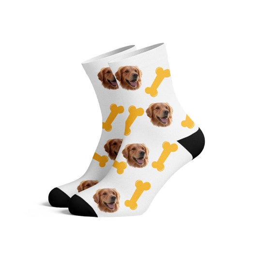 Plusock Custom Footprint Bone Pet Face Socks - image 0