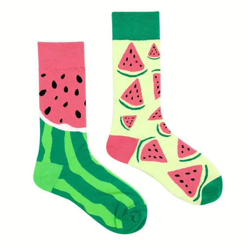 Plusock Watermelon Pattern Quarter Socks - image 1