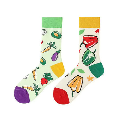 Plusock Playful Fruit Vegetable Quarter Socks - image 1