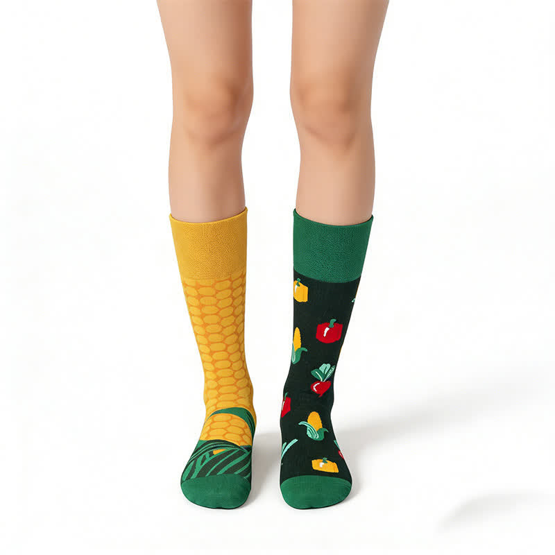 Plusock Corn Vegetable Quarter Socks - Yellow - EU36-43(US3-10) - image 0