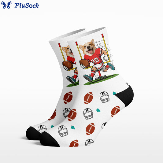 Plusock Custom Football Pet Face Socks - image 0