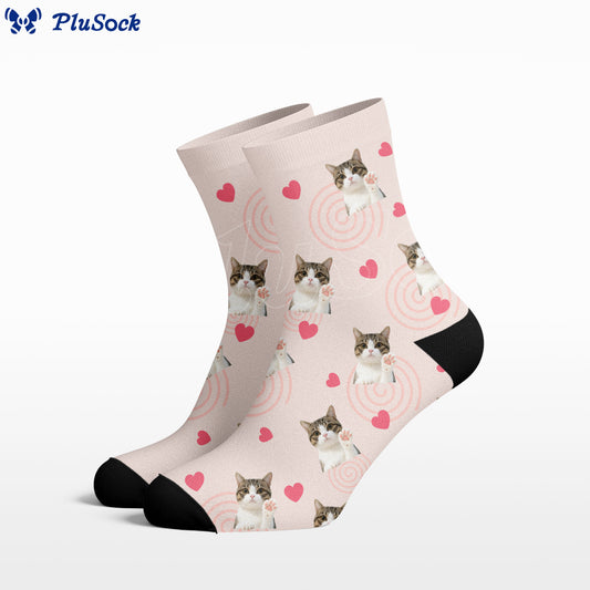Plusock Custom Heart Pet Face Socks - image 0