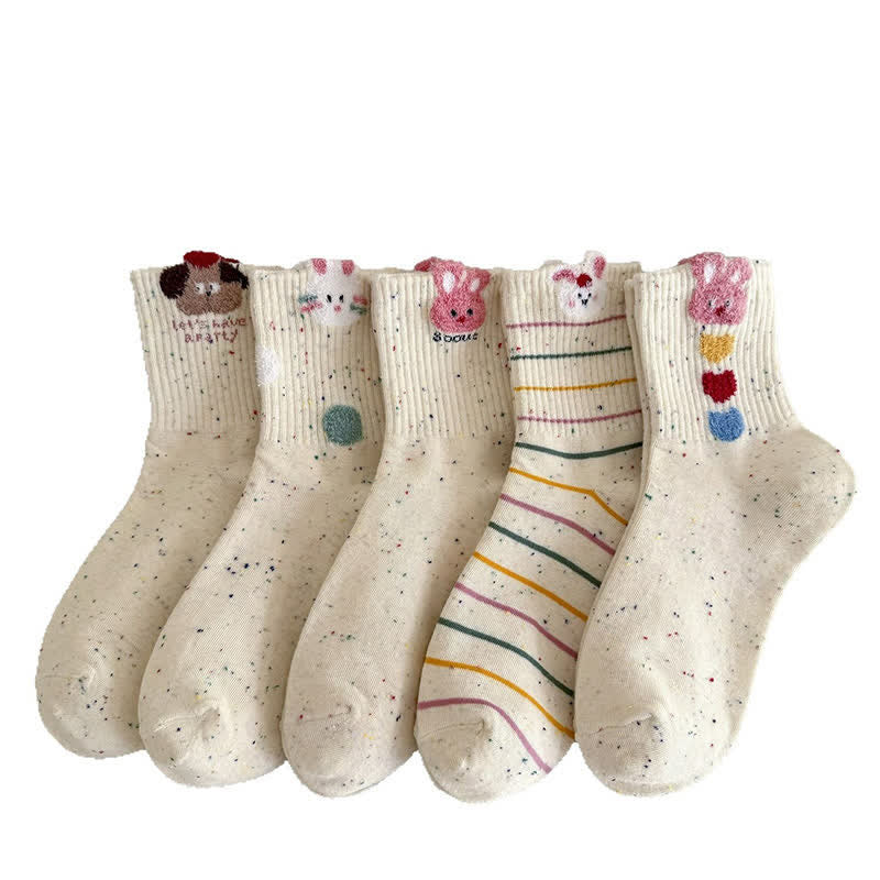 Plusock Cozy Bunny Quarter Socks(5 Pairs) - image 2