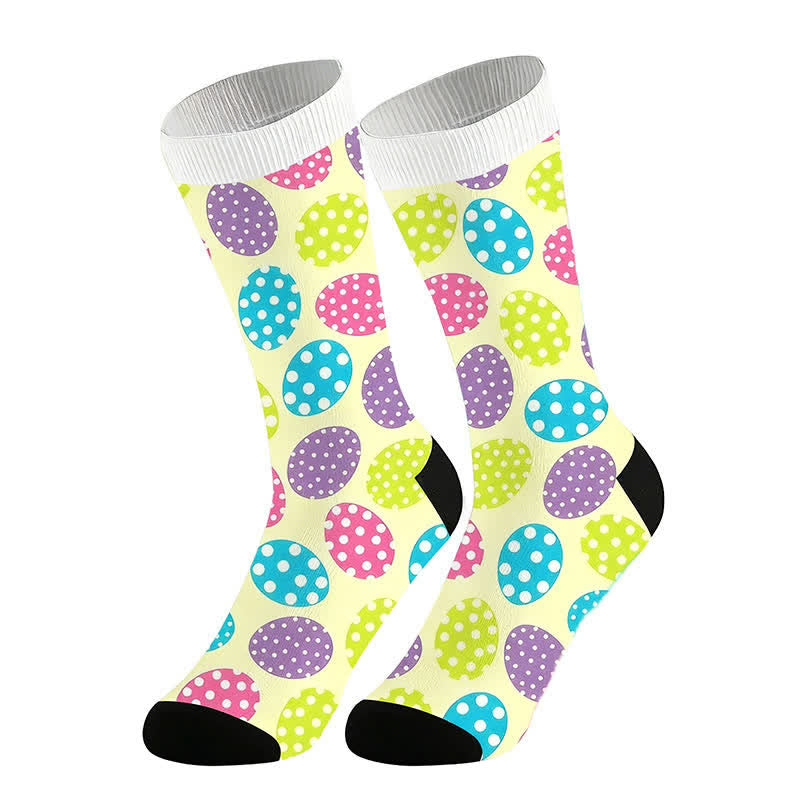 Plusock Oval Dot Quarter Socks(2 Pais) - Yellow - EU36-44(US3-11) - image 5