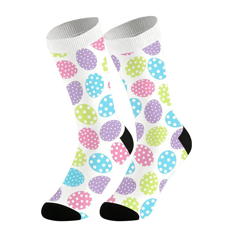 Plusock Oval Dot Quarter Socks(2 Pais) - White - EU36-44(US3-11) - image 2