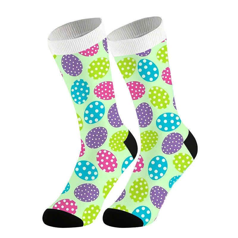 Plusock Oval Dot Quarter Socks(2 Pais) - Green - EU36-44(US3-11) - image 4