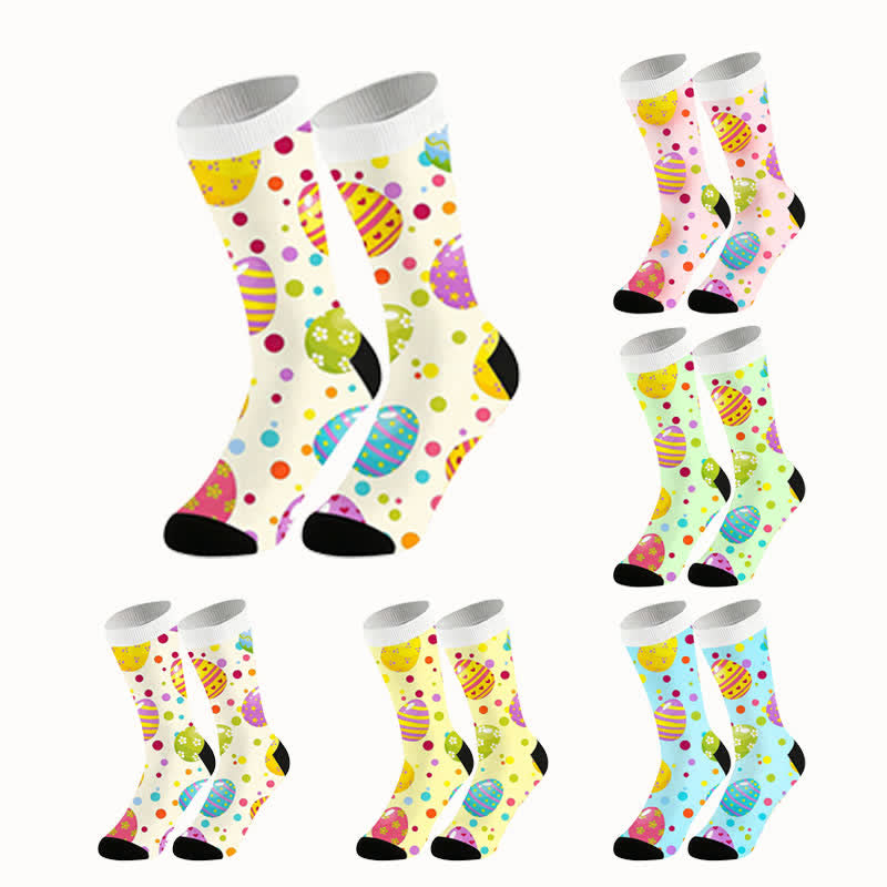 Plusock Pastel Easter Egg Quarter Socks - image 1