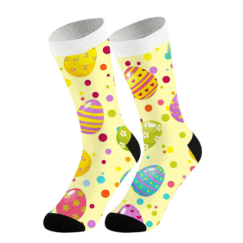Plusock Pastel Easter Egg Quarter Socks - Yellow - EU36-44(US3-11) - image 5