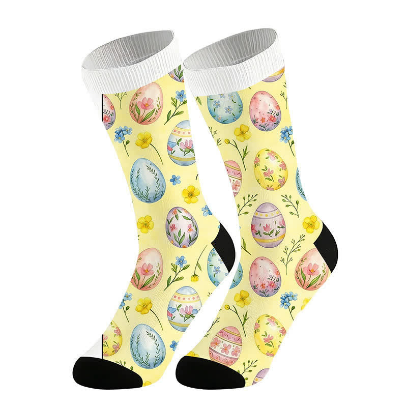 Plusock Pastel Easter Egg Quarter Socks(2 Pairs) - Yellow - EU36-44(US3-11) - image 5