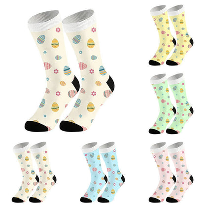 Plusock Easter Egg Floral Quarter Socks(2 Pairs) - image 1