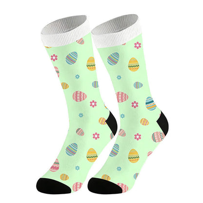 Plusock Easter Egg Floral Quarter Socks(2 Pairs) - Green - EU36-44(US3-11) - image 3