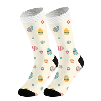 Plusock Easter Egg Floral Quarter Socks(2 Pairs) - White - EU36-44(US3-11) - image 5