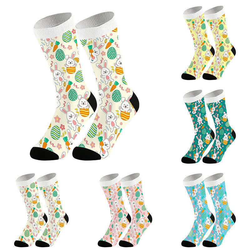 Plusock Easter Bunny Print Quarter Socks(2 Pairs) - image 1