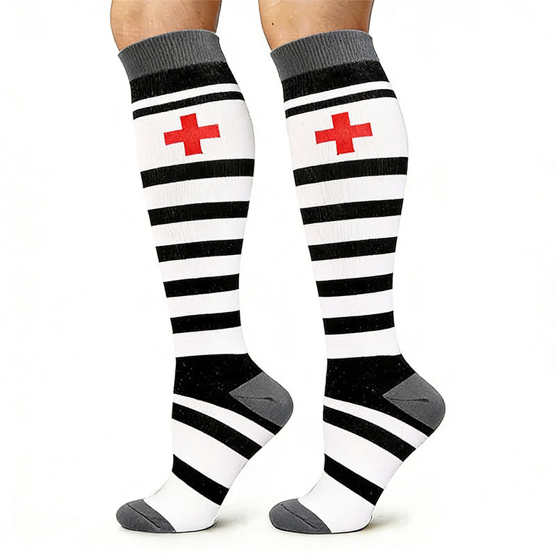 Plusock Medical Pattern Print Compression Socks(5 Pairs) - image 4