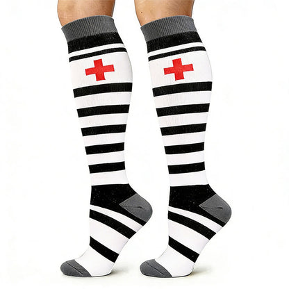 Plusock Medical Pattern Print Compression Socks(5 Pairs) - image 4