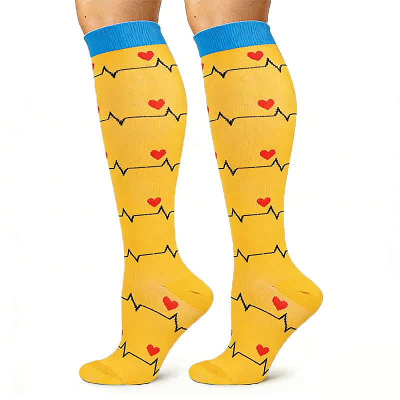 Plusock Medical Pattern Print Compression Socks(5 Pairs) - image 3
