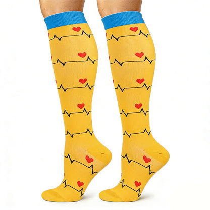 Plusock Medical Pattern Print Compression Socks(5 Pairs) - image 3