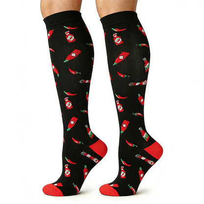 Plusock Fun Print Compression Socks(4 Pairs) - image 3