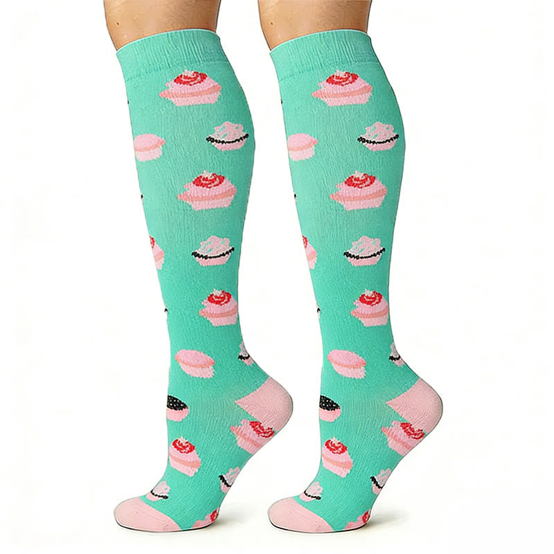 Plusock Fun Print Compression Socks(4 Pairs) - image 2