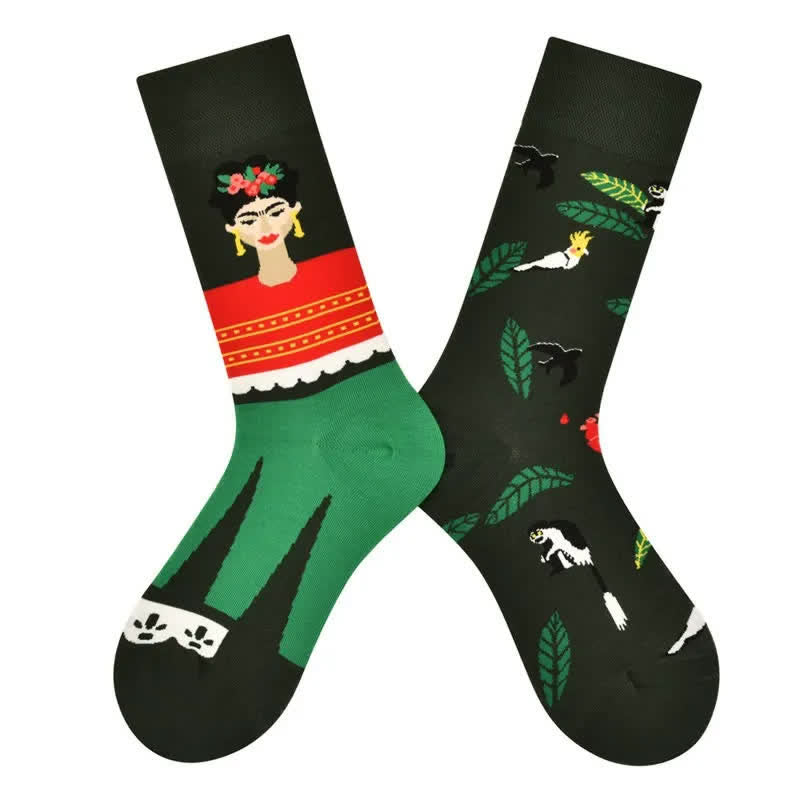 Plusock Forest Queen Cotton Quarter Socks - image 1