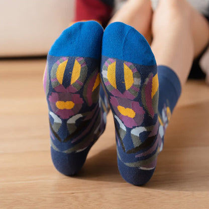 Plusock Stylish Printed Quarter Socks(3 Pairs) - image 1