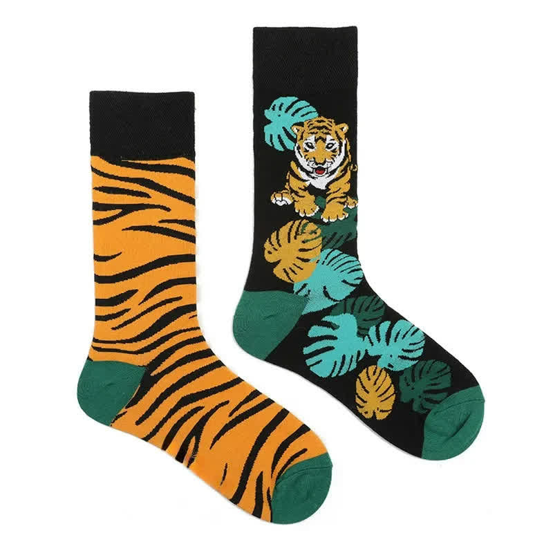 Plusock Tiger Stripe Quarter Socks - image 1