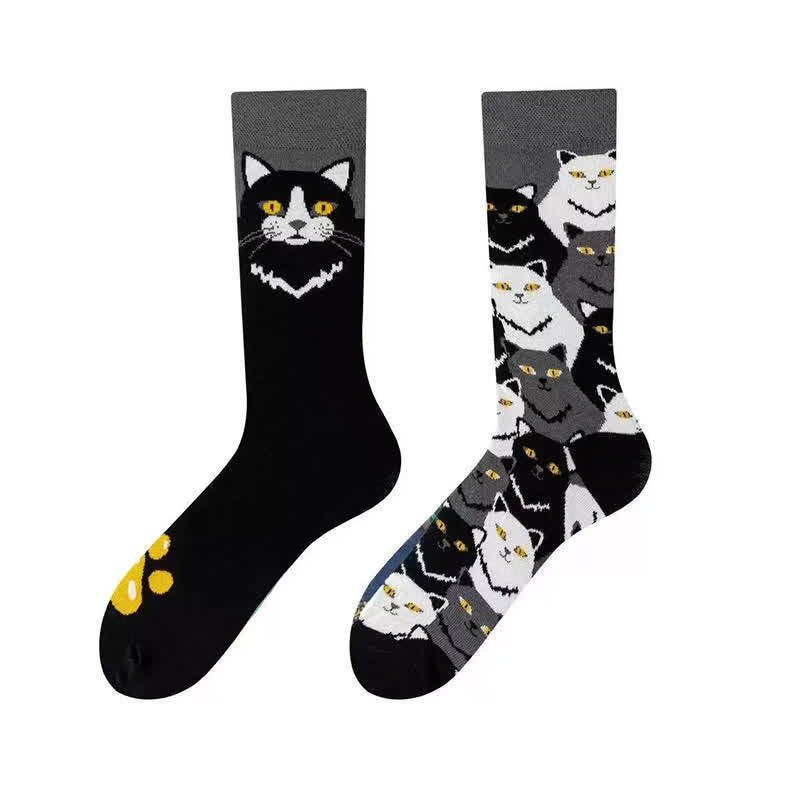 Plusock Playful Black Cat Quarter Socks - image 1